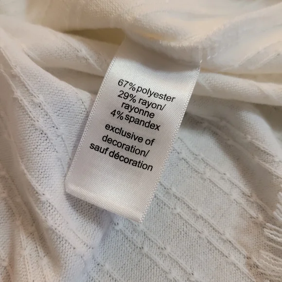 Maurices Longsleeve Boho Lace Trim Dress Size Large Cream White - Picture 5 of 6